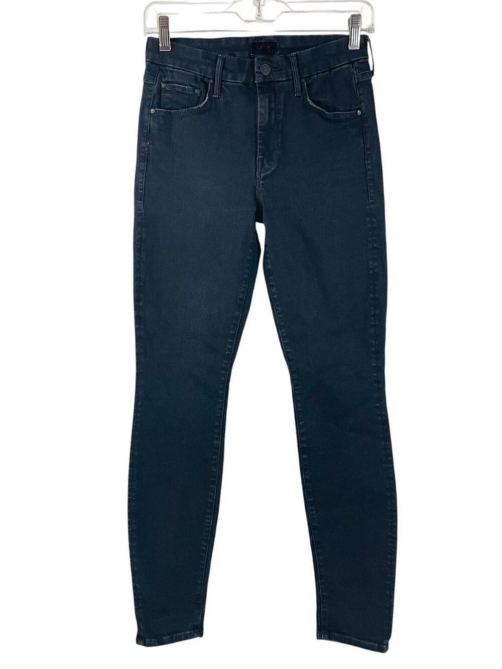 Mother The Looker Not Guilty Black Jeans Womens Size 25 Slim Ankle Stretch